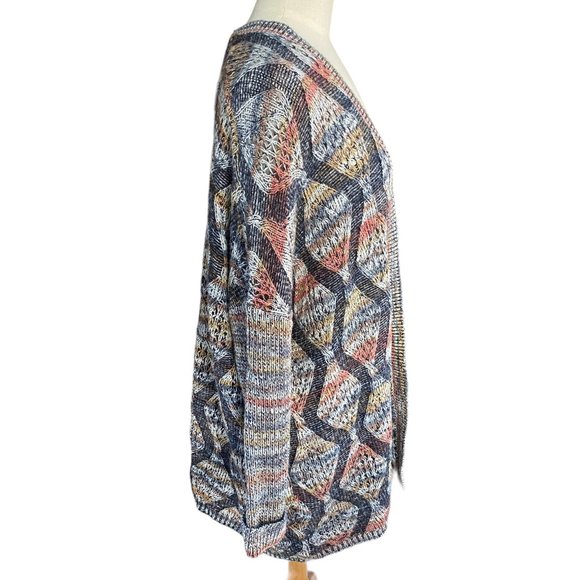 Soft Surroundings Pendley Wool Boho Slouchy Western Equestrian Cardigan-L/XL - Picture 7 of 15